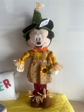 Source Unknown Yellow & Green Minnie Mouse Fall Scarecrow Plush